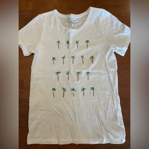 J Crew Collector Tee Palm Trees Sz S